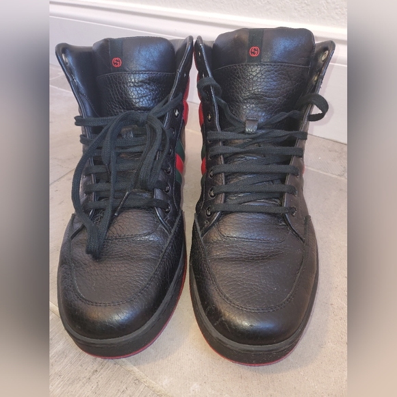 Authentic Gucci men shoes hightop 10 1/2 US - Picture 13 of 14